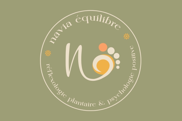création logo réflexologue plantaire Navia équilibre