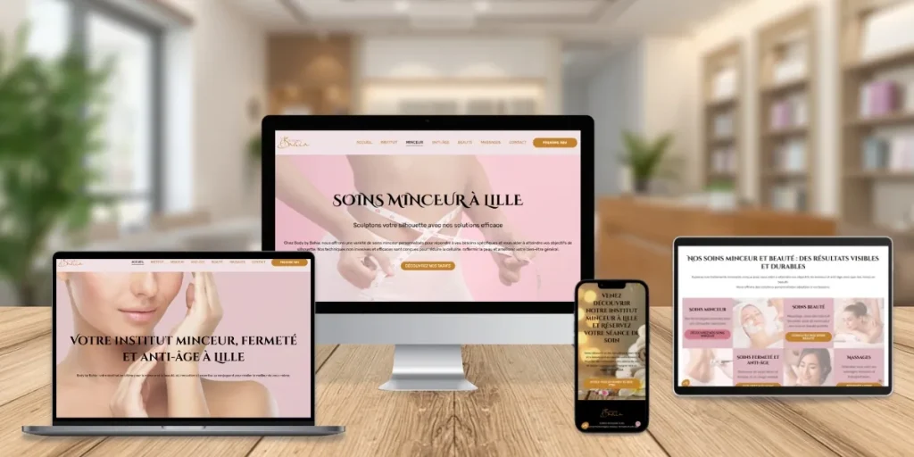 création site internet institut de beauté à Lille Body by Bahia