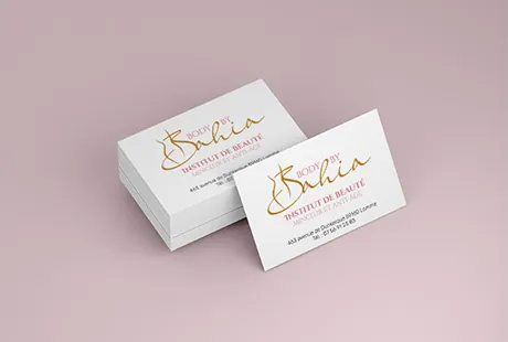 création carte de visite institut de beauté Lille Body by Bahia