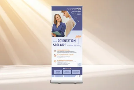 Création d'un roll-up pour une conseillère en orientation sur Lille Seréinventer